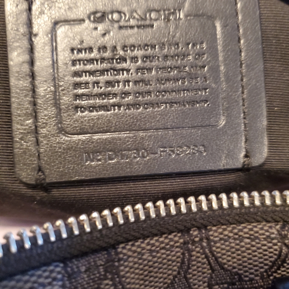 Coach Black and Gray Patterned Tote - Picture 12 of 15